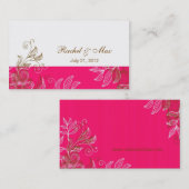 Hot rose et Brown Élégant Carte de visite de maria (Devant / Derrière)