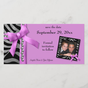 Hot Rose Et Silver Zebra Gems Enregistrer La Carte