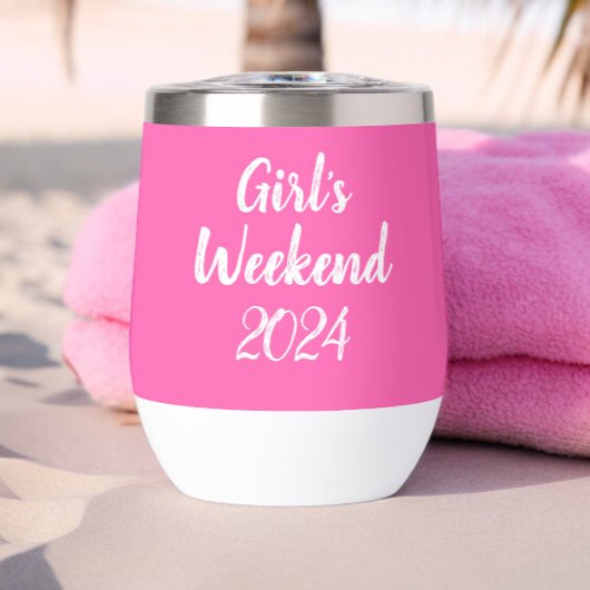 Hot rose Girl's Weekend Script personnalisé