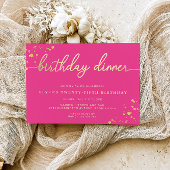 Hot Rose Gold Dinner Invitation