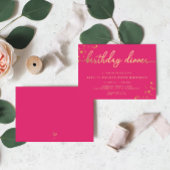 Hot Rose Gold Dinner Invitation