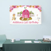 Hot rose Grange Girls Farm Anniversaire bannière d (Salon professionnel)