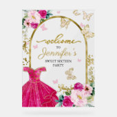 Hot rose papillon Sweet 16 Bienvenue (Recto)