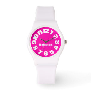 Hot rose personnalisées montre féminine