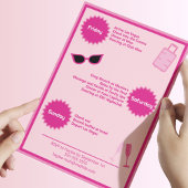 Hot rose Stiletto Guérit Bachelorette Invitation