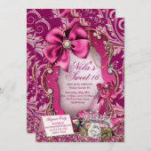 Hot rose Sweet 16 Invitations (Devant / Derrière)