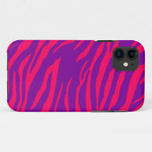 Hot rose violet Zebra Mate ID™ iPhone 5 Coque (Dos (Horizontal))