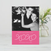 Hot rose XOXO Valentine's Day Cartes photos (Debout devant)