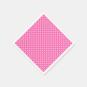 Hot-roze #2 en White Polka Dots Pattern Servetten (Hoek)