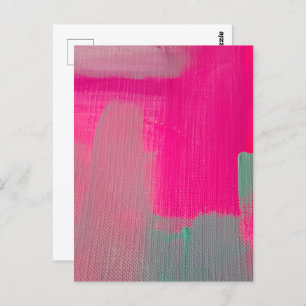 Hot roze Abstract Briefkaart