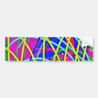 Hot-roze Abstract draagbaar design — romantisch ca Bumpersticker
