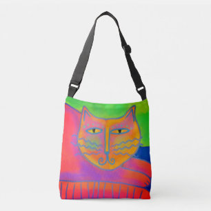 Hot-roze Abstracte Art Crossbody Tas