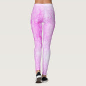 Hot-roze Abstracte grunge Leggings (Achterkant)