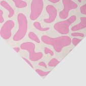 Hot Roze Abstracte Koe Print Patroon Tissuepapier (Detail)