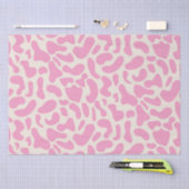 Hot Roze Abstracte Koe Print Patroon Tissuepapier (Craft)