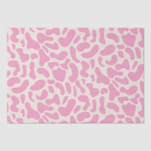Hot Roze Abstracte Koe Print Patroon Tissuepapier