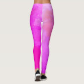 Hot-roze Abstracte stijl Leggings (Achterkant)