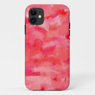 Hot-roze Abstracte tekenverf 4 iPhone 11 Hoesje