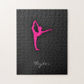 Hot-roze balletdanser legpuzzel (Verticaal)