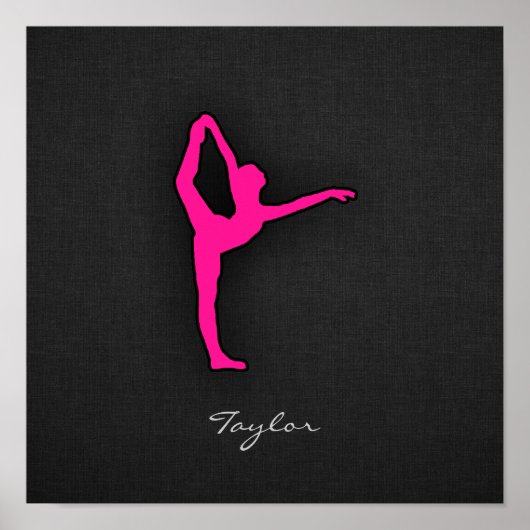 Hot-roze balletdanser poster (Voorkant)