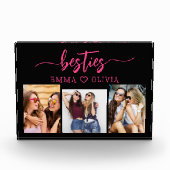 Hot roze besties vrienden 3 foto collage Keepsake (Voorkant)
