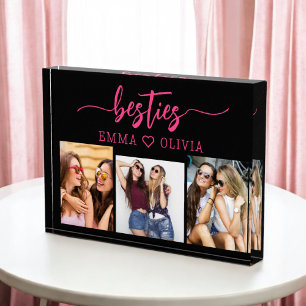 Hot roze besties vrienden 3 foto collage Keepsake