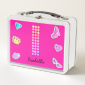 Hot roze brief ik monogram meisje terug naar schoo (Voorkant)