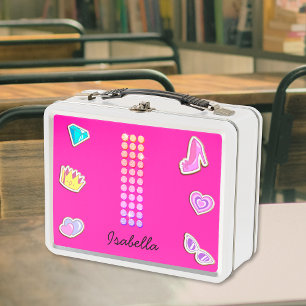 Hot roze brief ik monogram meisje terug naar schoo