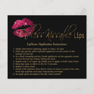 Hot-roze brochure met lipfilter