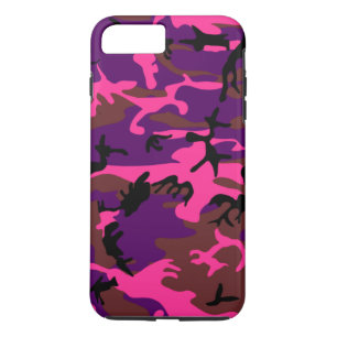 Hot-Roze Camo iPhone 8 Plus / 7 Plus Hoesje