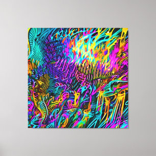 Hot Roze Canvas Afdruk