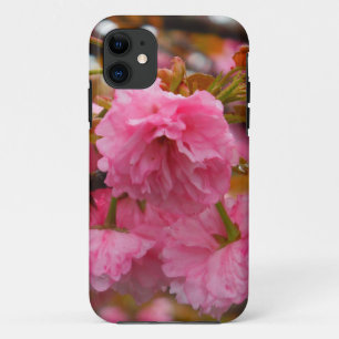 Hot-roze Cherry Blossom Flowers iPhone 11 Hoesje