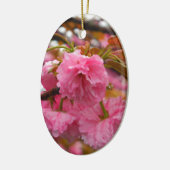 Hot-roze Cherry Blossom Flowers Keramisch Ornament (Links)