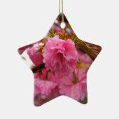 Hot-roze Cherry Blossom Flowers Keramisch Ornament (Rechts)