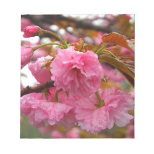 Hot-roze Cherry Blossom Flowers Notitieblok