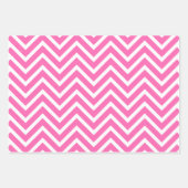 Hot-Roze Chevron Pattern Papierbladen verpakken Inpakpapier Vel (Voorkant)