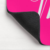 hot roze chic monogram muismat (Hoek)