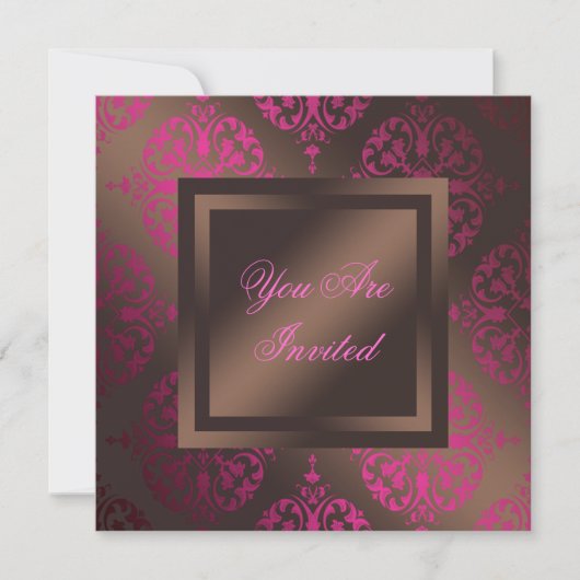 Hot-roze chocolade bruin kaart (Voorkant)