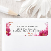 Hot-roze Chrysanthemum Weduwingadres Etiket (Insitu)