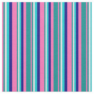 Hot-roze, cyaan, lavender, donkere turquoise en bl stof