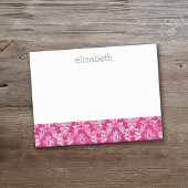 Hot-roze Damask-patroon - Script-naam Post-it® Notes