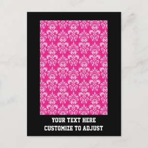 Hot-roze damppatroon briefkaart