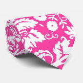 Hot-roze damppatroon stropdas (Opgerold)