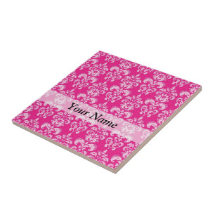 Hot-roze damppatroon tegeltje
