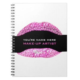 Hot-Roze Diamond Bling Make-up artiest 80 pagina Notitieboek