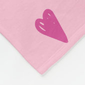 Hot roze doedels schattig hart patroon fleece deken (Hoek)