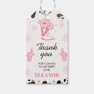 Hot Roze Eerste Rodeo 1e Verjaardag Bedankt Cadeaulabel