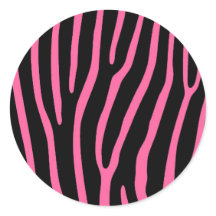 Hot-roze en Black Animal Sticker