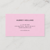 Hot-roze en Black Script Makeup Hair Visitekaartje (Achterkant)