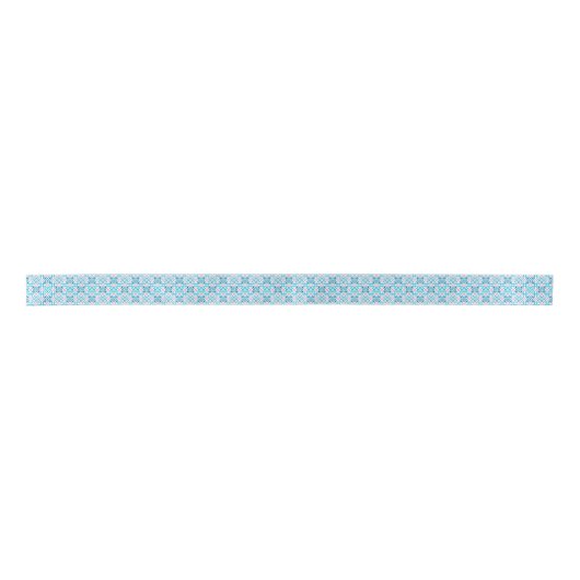 Hot-roze en blauw geometrisch patroon lint (Voorkant)